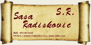 Saša Radišković vizit kartica